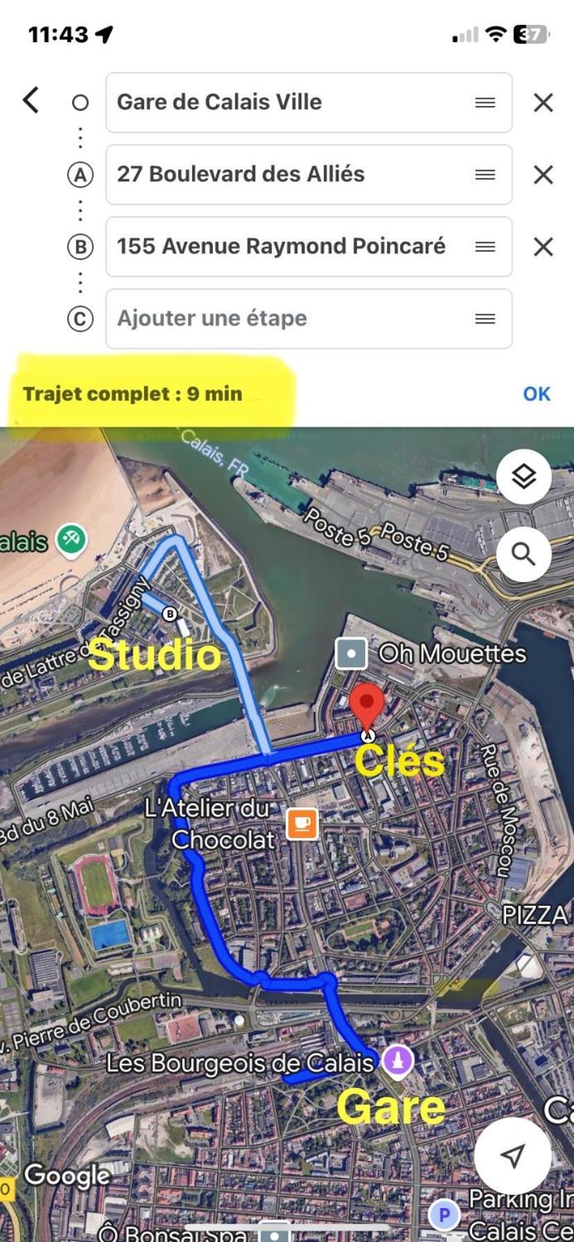 Studio Horizon Bleu, Vue Mer 加来 外观 照片